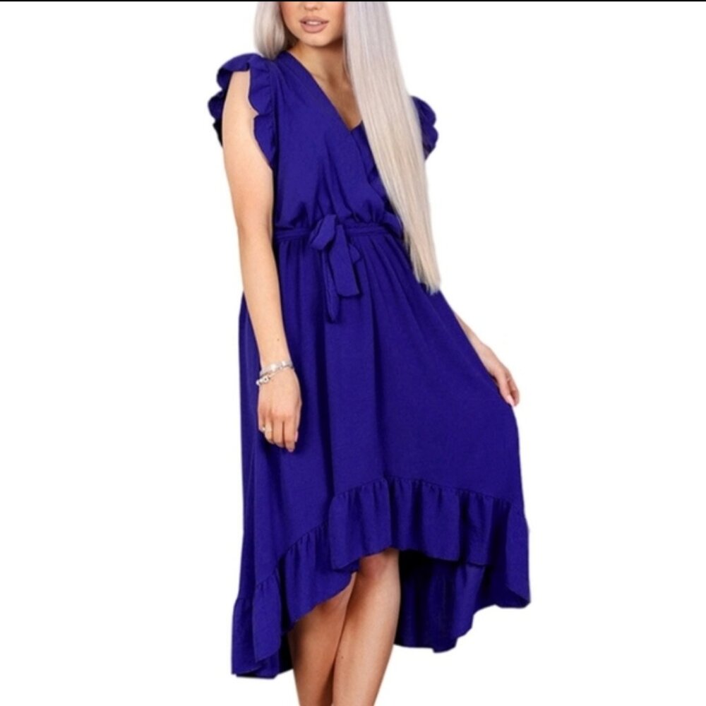 Deep V-neck Dress